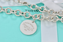 Load image into Gallery viewer, Return To Tiffany &amp; Co. Silver Round Tag Charm 10mm Heavy Link 16&quot; Necklace
