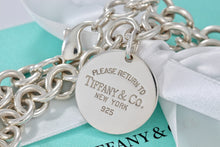 Load image into Gallery viewer, Return To Tiffany &amp; Co. Silver Round Tag Charm 10mm Heavy Link 16&quot; Necklace
