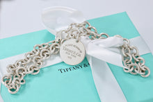 Load image into Gallery viewer, Return To Tiffany &amp; Co. Silver Round Tag Charm 10mm Heavy Link 16&quot; Necklace
