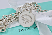 Load image into Gallery viewer, Return To Tiffany &amp; Co. Silver Round Tag Charm 10mm Heavy Link 16&quot; Necklace
