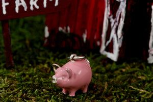 Tiffany & Co. Silver Pink Enamel Pig Charm RARE