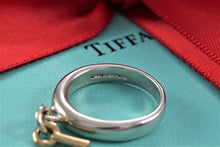 Load image into Gallery viewer, Tiffany &amp; Co. 18K Gold &amp; Silver Dangle Mini Key Ring Band
