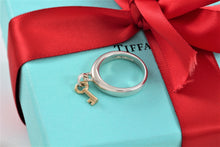 Load image into Gallery viewer, Tiffany &amp; Co. 18K Gold &amp; Silver Dangle Mini Key Ring Band
