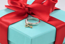 Load image into Gallery viewer, Tiffany &amp; Co. 18K Gold &amp; Silver Dangle Mini Key Ring Band
