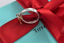 Load image into Gallery viewer, Tiffany &amp; Co. 18K Gold &amp; Silver Dangle Mini Key Ring Band
