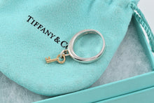 Load image into Gallery viewer, Tiffany &amp; Co. 18K Gold &amp; Silver Dangle Mini Key Ring Band
