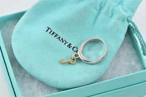 Tiffany & Co. 18K Gold & Silver Dangle Mini Key Ring Band