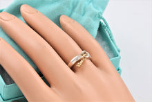 Load image into Gallery viewer, Tiffany &amp; Co. 18K Gold &amp; Silver Dangle Mini Key Ring Band
