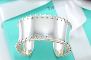 Tiffany & co. Silver Twist Coil Heavy Cuff Bracelet