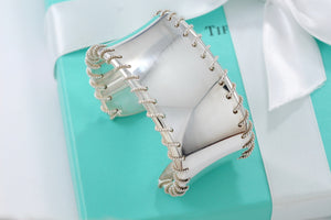 Tiffany & co. Silver Twist Coil Heavy Cuff Bracelet