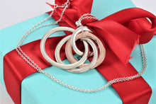 Load image into Gallery viewer, Tiffany &amp; Co. 1837 Silver Large Rubedo 4 Interlocking Circles Necklace
