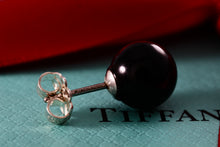 Load image into Gallery viewer, Tiffany &amp; Co. Silver 8mm Black Onyx Bead Bead Stud Earring *SINGLE*
