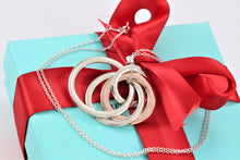 Load image into Gallery viewer, Tiffany &amp; Co. 1837 Silver Large Rubedo 4 Interlocking Circles Necklace
