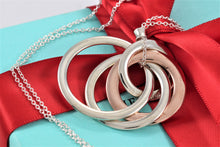 Load image into Gallery viewer, Tiffany &amp; Co. 1837 Silver Large Rubedo 4 Interlocking Circles Necklace
