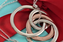 Load image into Gallery viewer, Tiffany &amp; Co. 1837 Silver Large Rubedo 4 Interlocking Circles Necklace
