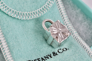 Tiffany & Co. Silver Giftbox Padlock Charm Pendant