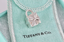 Load image into Gallery viewer, Tiffany &amp; Co. Silver Giftbox Padlock Charm Pendant
