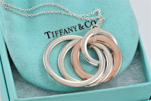 Load image into Gallery viewer, Tiffany &amp; Co. 1837 Silver Large Rubedo 4 Interlocking Circles Necklace
