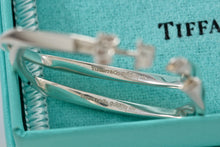 Load image into Gallery viewer, Tiffany &amp; Co. Silver Frank Gehry Large Square Torque Hoop Earrings
