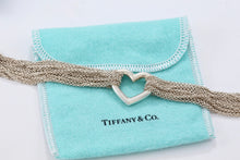 Load image into Gallery viewer, Tiffany &amp; Co. Silver Multi Strand Toggle Open Heart Mesh Bracelet
