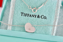 Load image into Gallery viewer, Tiffany &amp; Co. Paloma Picasso Silver Diamond Modern Heart Necklace
