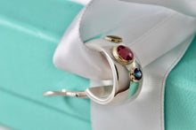 Load image into Gallery viewer, Tiffany &amp; Co. 18K Gold &amp; Silver Gemstone Etoile Hoop Clip-On Earring *SINGLE*
