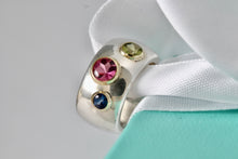 Load image into Gallery viewer, Tiffany &amp; Co. 18K Gold &amp; Silver Gemstone Etoile Hoop Clip-On Earring *SINGLE*
