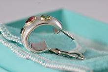 Load image into Gallery viewer, Tiffany &amp; Co. 18K Gold &amp; Silver Gemstone Etoile Hoop Clip-On Earring *SINGLE*
