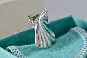 Tiffany & Co. Silver Vintage 1981 Seashell Clip-On Earring *SINGLE*