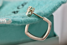 Load image into Gallery viewer, Tiffany &amp; Co. Frank Gehry Silver Small Square Torque Mini Hoop Earring *SINGLE*
