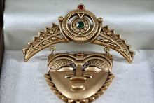 Load image into Gallery viewer, Avon Tribal Mask Brooch Pin
