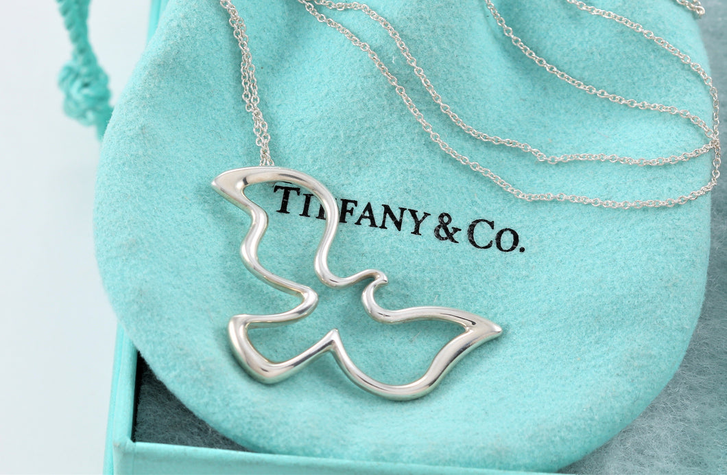 Tiffany & Co. Paloma Picasso Silver Dove Extra Large Necklace