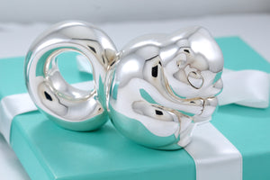 Tiffany & Co. Silver Squirrel & Nut Baby Rattle