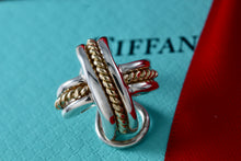 Load image into Gallery viewer, Tiffany &amp; Co. Signature &quot;X&quot; Small 18K Gold &amp; Silver Twist Rope Clip-On Earring *SINGLE*
