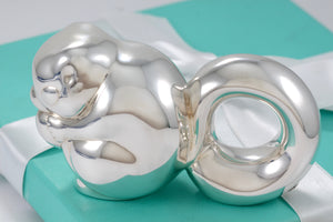 Tiffany & Co. Silver Squirrel & Nut Baby Rattle