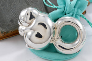 Tiffany & Co. Silver Squirrel & Nut Baby Rattle