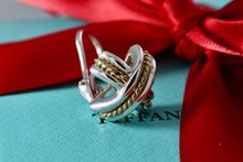 Load image into Gallery viewer, Tiffany &amp; Co. Signature &quot;X&quot; Small 18K Gold &amp; Silver Twist Rope Clip-On Earring *SINGLE*
