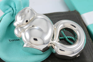 Tiffany & Co. Silver Squirrel & Nut Baby Rattle