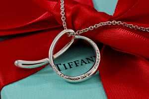 Tiffany & Co. Elsa Peretti Silver Alphabet XL Letter "A" Pendant Necklace