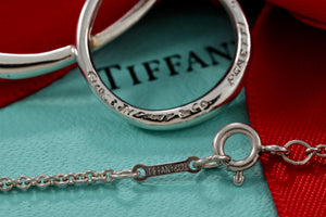 Tiffany & Co. Elsa Peretti Silver Alphabet XL Letter "A" Pendant Necklace