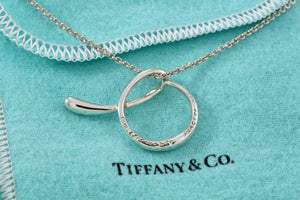 Tiffany & Co. Elsa Peretti Silver Alphabet XL Letter "A" Pendant Necklace