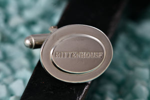 Tiffany & Co. Silver MENs Oval "Rittenhouse" Cufflink *SINGLE*