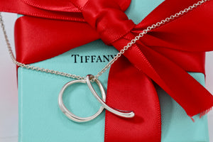 Tiffany & Co. Elsa Peretti Silver Alphabet XL Letter "A" Pendant Necklace