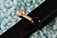 Load image into Gallery viewer, Tiffany &amp; Co. Mens 14K Gold Onyx Barbell Cufflink *SINGLE*
