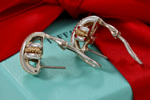 Load image into Gallery viewer, Tiffany &amp; Co. Gold Rope Silver Signature &#39;&#39;X&#39;&#39; Clip-on Earrings
