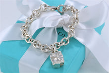 Load image into Gallery viewer, Tiffany &amp; Co. Silver Giftbox Padlock Charm Bracelet

