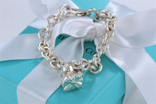 Load image into Gallery viewer, Tiffany &amp; Co. Silver Giftbox Padlock Charm Bracelet
