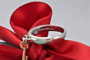 Tiffany & Co. 18K Gold & Silver Dangle Mini Key Ring Band