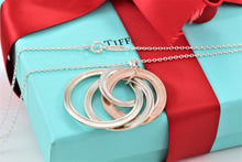 Load image into Gallery viewer, Tiffany &amp; Co. 1837 Silver Large Rubedo 4 Interlocking Circles Necklace
