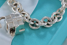 Load image into Gallery viewer, Tiffany &amp; Co. Silver Giftbox Padlock Charm Bracelet
